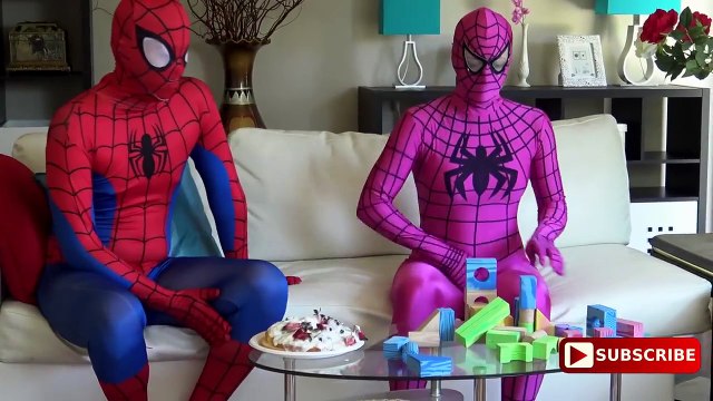 Frozen Elsas BIG BUTT!! w/ Spiderman Maleficent Joker Rapunzel Mickey Mouse Toys IRL! Superhero Fun