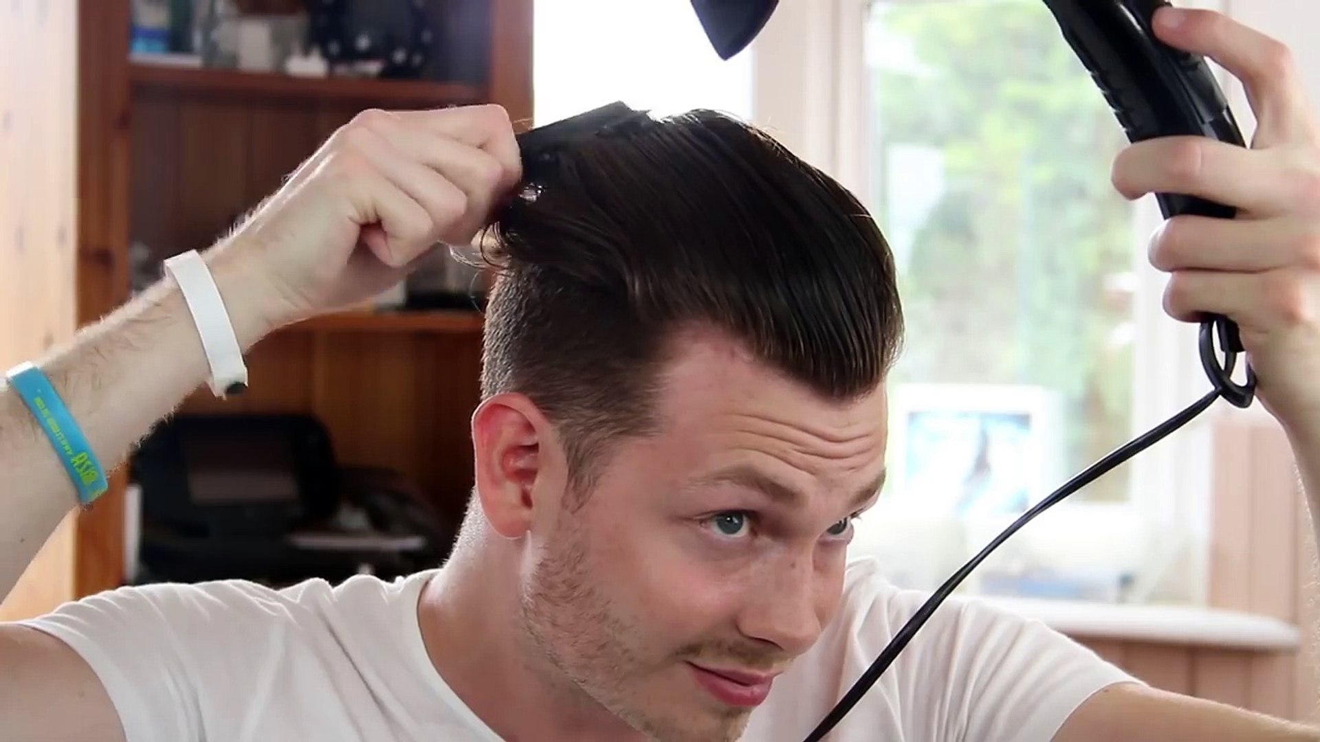 Mens Curly To Straight Hair Tutorial - How To Style Curly Hair 2016