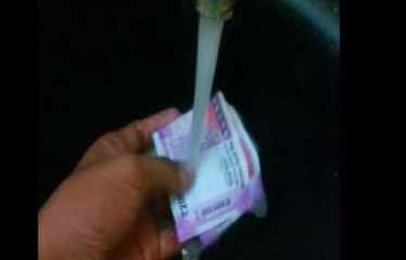 WASHING new 2000 RUPEE NOTE gone irresistible!