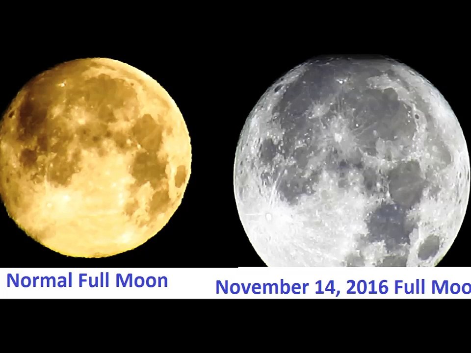 Normal Dolunay ile 14 Kasım 2016 Tarihinde çekilen Dolunayın farkı