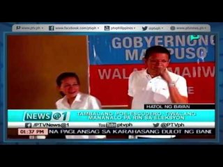 [News@1] Tambalang Poe-Escudero, tiwalang mananalo pa rin sa Eleksyon [05|05|16]