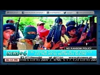 [News@6] "No Ransom Policy|" ighiniit ng PNP matapos mapalaya ang mga Indonesians Sailors [05|02|16]