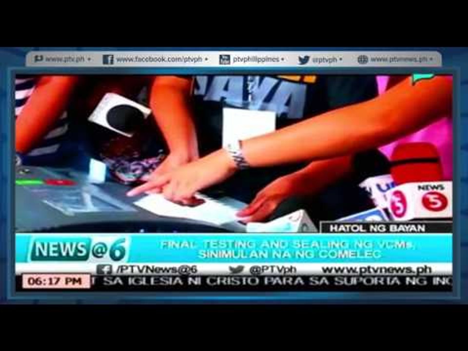 [News@6] Final testing and sealing ng VCMs sinumulan na ng COMELEC [05|02|16]