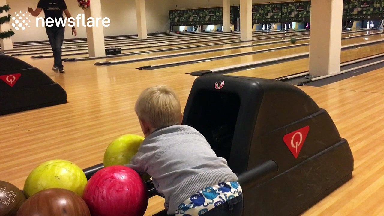 Boy, 4, slips over while bowling, you won't believe what happens next...