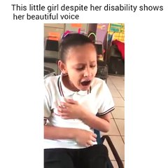 This Little Girl Wowed Everyone With Her Beautiful Voice Despite Her Disability!