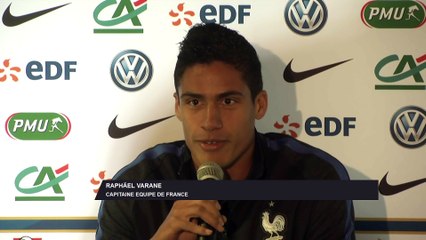 Foot - Amical - Bleus : Varane «Pas mal d'émotions»