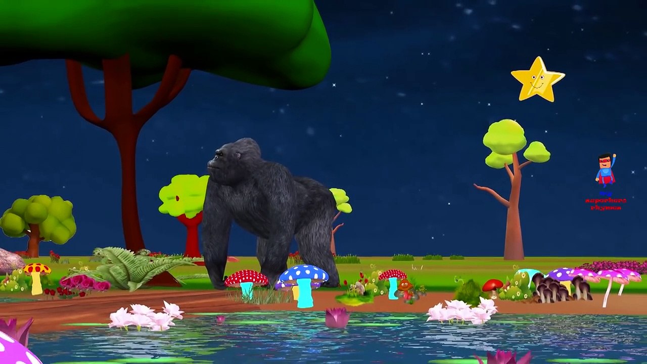 Dinosaurs Cartoon And King Kong Cartoon Twinkle Twinkle Little Star Children Nursery Rhymes