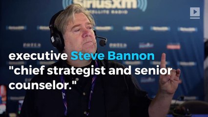 Trump receives backlash for appointing Steve Bannon chief strategist