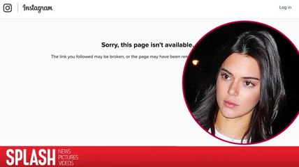Kendall Jenner's Instagram Suddenly Vanishes