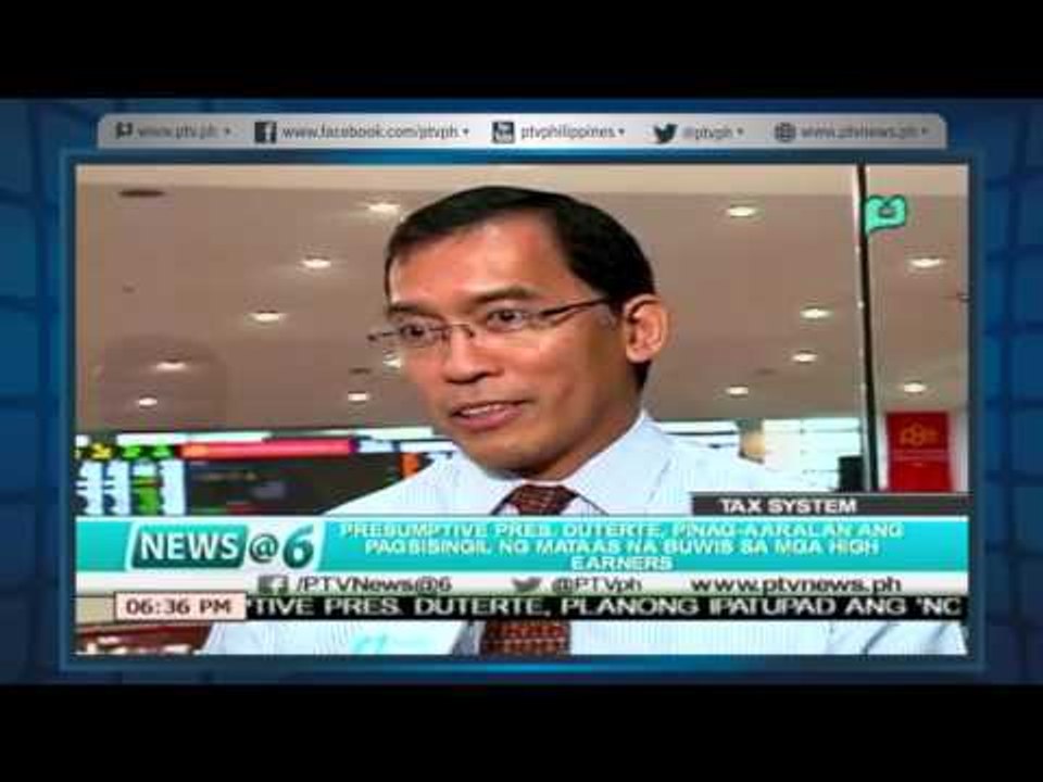 [News@6] Duterte, pinag-aaralan ang pagsisingil ng mataas na buwis sa mga hindi earners