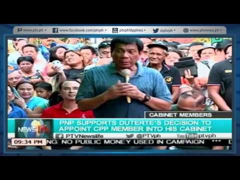 [NewsLife] PNP supports Duterte's decision to appoint CPP member into his Cabinet [05|17|16]