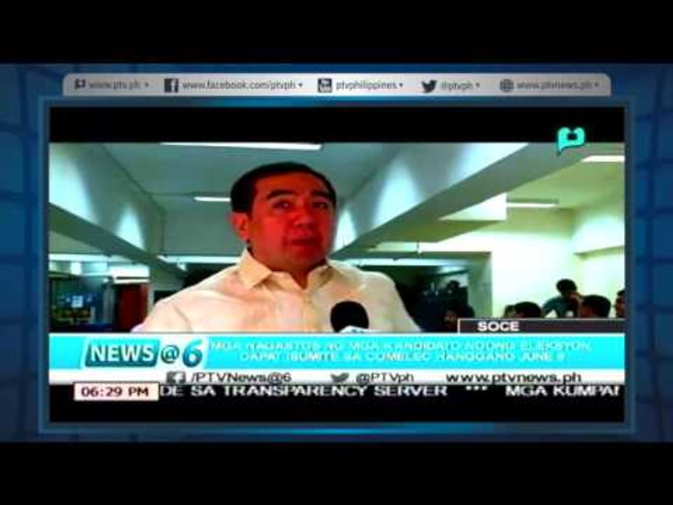 [News@6] Gastos ng mga nanalong kandidato sa eleksyon, kailangan isumite sa COMELEC hanggang June 8