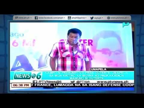 Kampo ni Duterte, umapela sa mga kritiko na bigyan ng pagkakataon na mamuno si Duterte