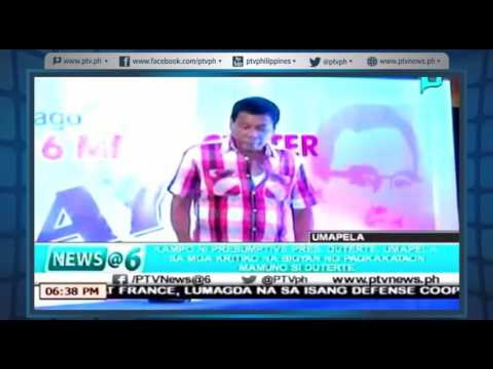 Kampo ni Duterte, umapela sa mga kritiko na bigyan ng pagkakataon na mamuno si Duterte