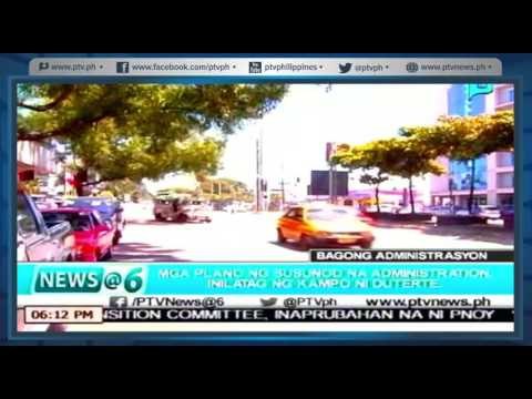 [News@6] Mga plano ng susunod na admin inilatag ng kampo ni Duterte [05|12|16]