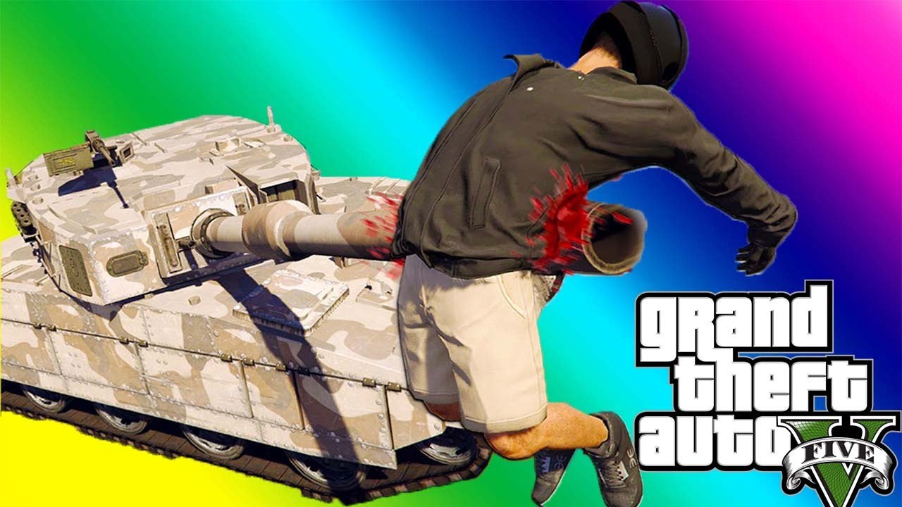 VanossGaming GTA 5 Online Funny Moments - Wildcat Poop, Tank Launch Glitch, Deep Snow!