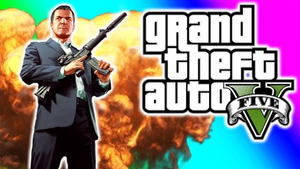 VanossGaming GTA 5 Funny Moments - Big Explosions, Crashes, Deaths, Traffic Jam Fun, Teabag