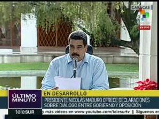 Presidente venezolano detalla sobre avances de diálogo con la MUD
