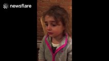 Girl, 3, throws hilarious tantrum when she finds out Hillary didn't win