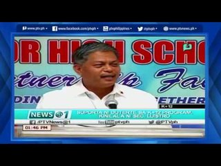 [News@1] Suportado ni duterte sa K-12 Program, kinilala ni Sec. Luistro [05|27|16]
