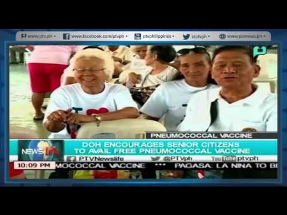 [NewsLife] DOH encourages senior citizens to avail free Pneumococcal vaccine [05|20|16]