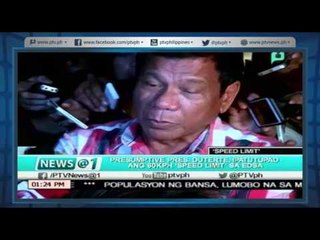 [News@1] Duterte, ipatutupad ang 60kph speed limit sa EDSA  [05|20|16]