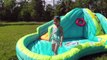 HUGE INFLATABLE WATER SLIDE LITTLE TIKES + Giant Egg Surprise Toys Disney Cars Paw Patrol Bath Toys
