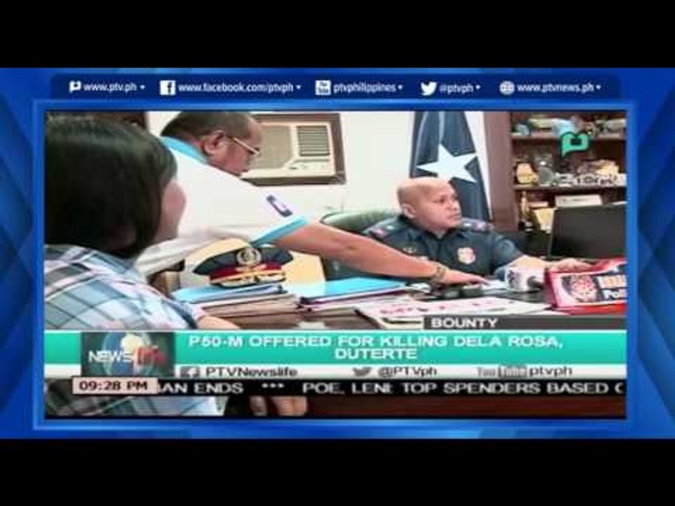 [NewsLife] P50M bounty offered, for killing incoming PNP Chief Dela Rosa and President-Elect Duterte