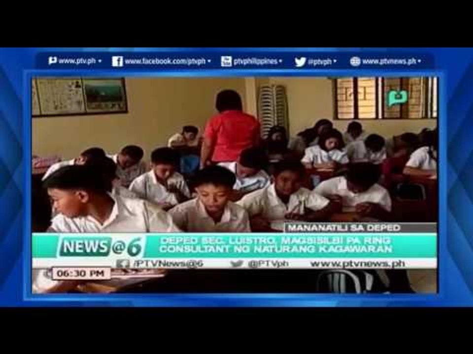 [News@6] DepEd Sec. Luistro, magsisilbi pa ring consultant ng naturang kagawaran
