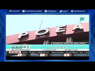 [News@1] POEA: Japan, may job opening para sa mga Pinoy housekeepers [06|08|16]