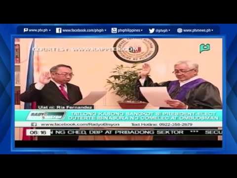 Tatlong kasong sangkot si President- Elect Rody Duterte, ibinasura ng COMELEC at Ombudsman