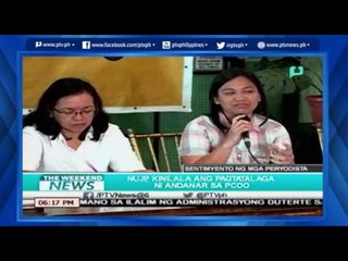 [TheWeekendNews] NUJP kinilala ang pagtatalaga ni Andanar sa PCOO [06|05|16]