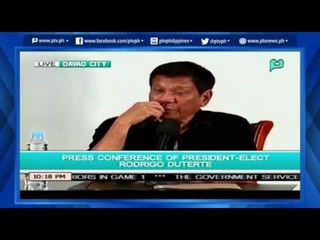Press Conference of President- Elect Rodrigo Duterte last June 2, 2016 part 3