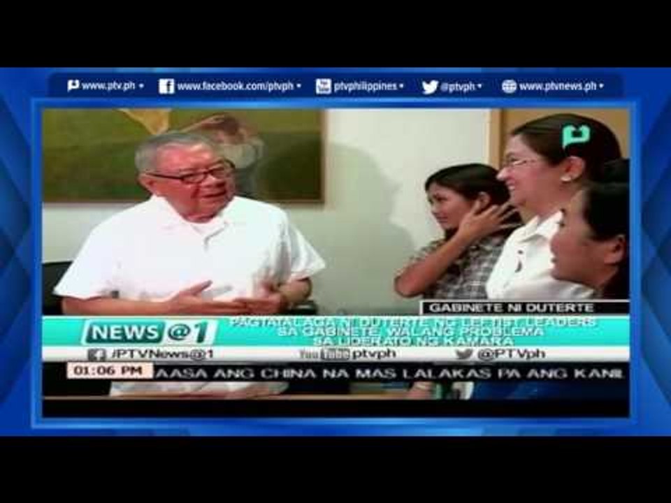 [News@1] Liderato ng Kamara: walang problema sa pagbibigay ng posisyon sa mga lider ng CPP at NDF