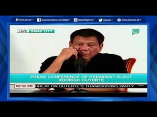 Press Conference of President- Elect Rodrigo Duterte last June 2, 2016 part 2