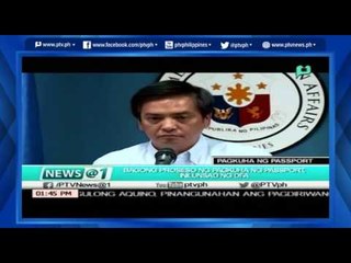 [News@1] Bagong proseso sa pagkuha ng Pasaporte inilunsad ng DFA [06|1|16]