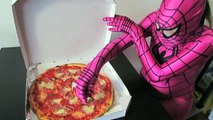 SPIDERMAN vs SPIDERGIRL PIZZA PRANK WITH SPIDERS Funny SuperHero Movie in Real Life1