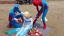Spiderman vs Joker vs Venom vs Captain America Crazy Eating - spiderman & black spiderman!