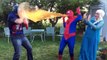 Spiderman Breathes Fire Maleficent Hot Sauce Prank Fun Superhero Kids In Real Life In 4K