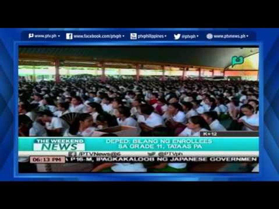 [TheWeekendNews] DepEd: bilang ng enrollees sa Grade 11, tataas pa [06|19|16]