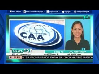 [News@1] CAAP: di gaano makakaabala ang plano ni Duterte na uwian mula Davao patungong Maynila