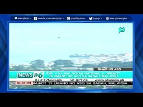 [News@6] PNP: 4 Malaysian Nationals, dinukot di umano ng ASG sa Sabah, Malaysia [06|16|16]