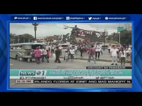 [News@1] LTFRB, muling nagpaalala sa 20% discount para sa mga estudyante, senior at PWDs [06|13|16]