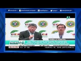 [News@6] DOH, dapat na matuloy ang paglilipat ng Fabella Hospital  [06|10|16]