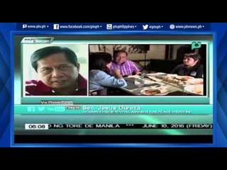[Radyo Bisyon] Guest: Sec. Jesus Dureza (Incoming Presidential Adviser for Peace Process) [06|10|16]