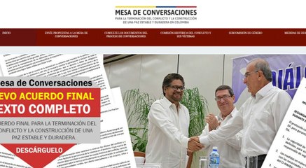 El Gobierno de Colombia y las FARC publican el nuevo acuerdo de paz