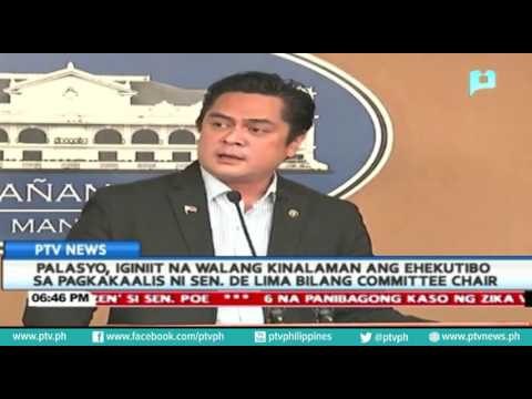 Palasyo, iginiit na walang kinalaman ang ehekutibo sa pagkakaalis ni Sen. De Lima