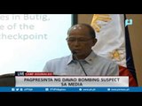 Pagpresinta ng Davao bombing suspect sa media