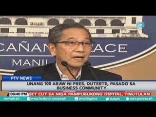 Unang 100 araw ni Pres. Duterte, pasado sa Business Community