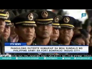 Pangulong Duterte, humarap sa mga sundalo ng Phil. Army sa Fort Bonifacio, Taguig City